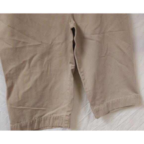 Liz Claiborne Audra Womens 12 Beige Khaki Mid Rise Cotton Capri Pants 32X16 - Picture 5 of 12